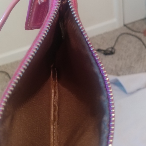 3 piece set lot Coach Pouchette pouch mono pink - Picture 4 of 8